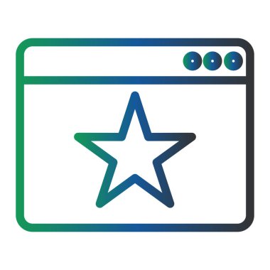 tarayıcı simgesi vektör illüstrasyonu