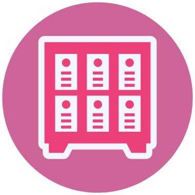 storage cabinet icon. simple web illustration