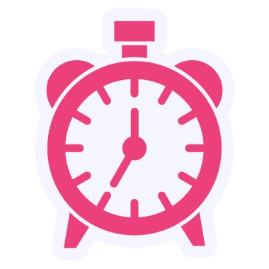 Color clock icon vector illustration