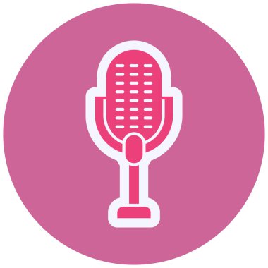 Mikrofon. Web simgesi basit tasarım