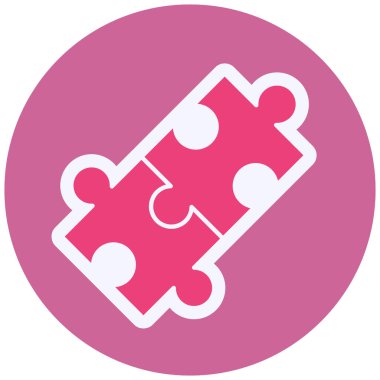 Bulmaca Vektörü Kabartma Simgesi Tasarımı