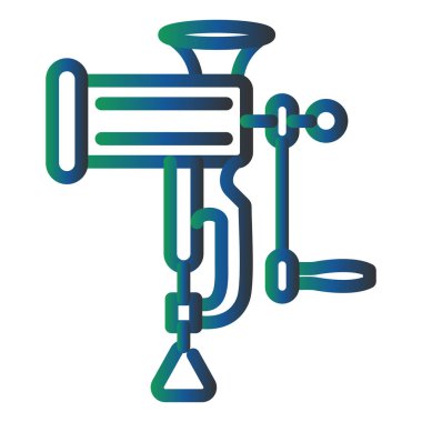 et kıyma makinesi simge vektör çizim