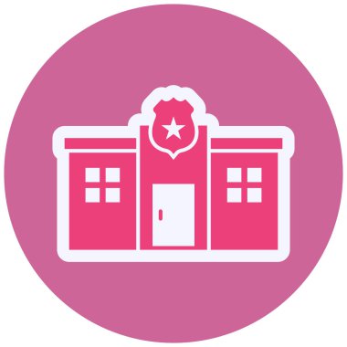 Polis merkezine vektör simgesi