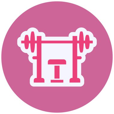 Bench Press. Web simgesi basit illüstrasyon