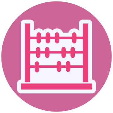 Abaküs Vektörü Kabartma Simgesi Tasarımı