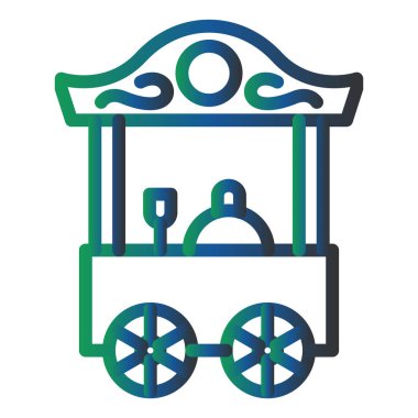 Gıda Stall modern ikon vektör illüstrasyonu