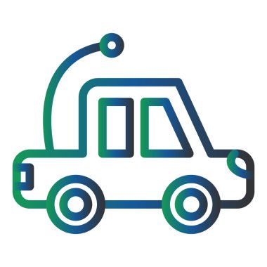 Rc Araba Vektörü Glyph Simge Tasarımı