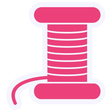vector illustration of single sewing thread icon