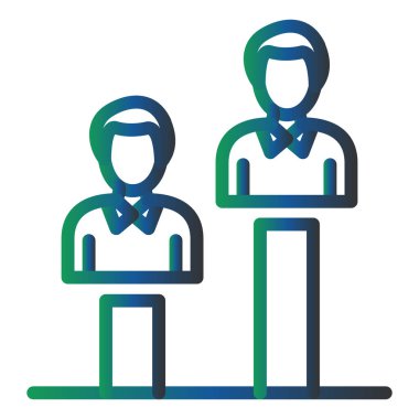 iş düz ikon vektör illüstrasyonu