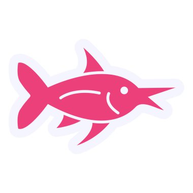 fish icon modern simple illustration 