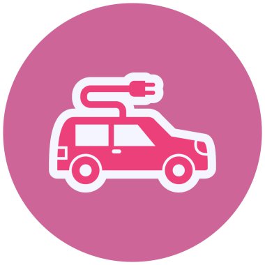 Electric Car icon, simple illustration