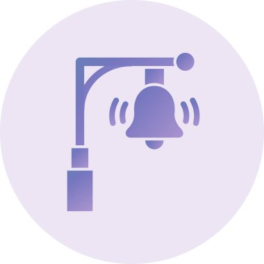 vector illustration of Train Bell icon