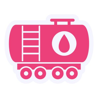 oil tanker icon. simple illustration of fuel tank vector icons for web design
