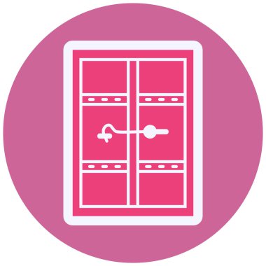 Kapı Vektörü Kabartma Simgesi Tasarımı 