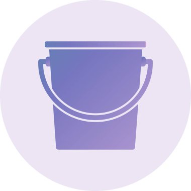 web icon, simple illustration of Bucket
