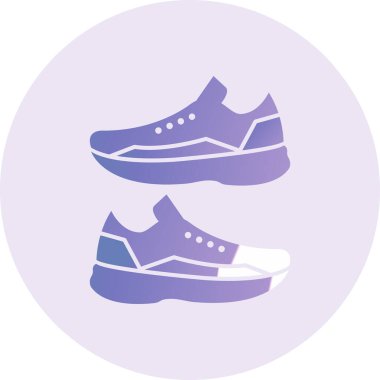 Spor ayakkabı. Web simgesi basit illüstrasyon