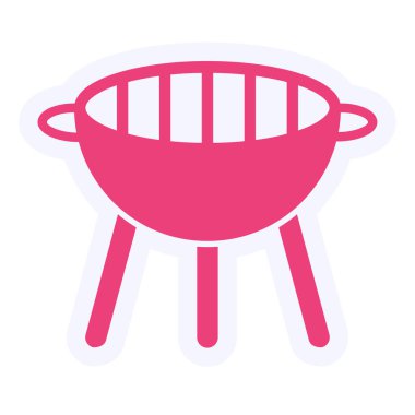 Barbekü ızgarası. Basit resimleme