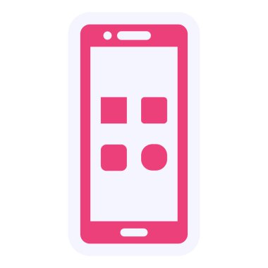 cep telefonu simgesi. Web tasarımı için akıllı telefon vektör simgelerinin basit çizimi