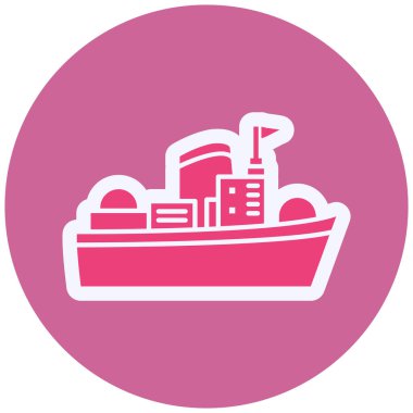 Fighter Ship line icon. vector illustration