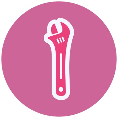 İngiliz anahtarı. Web simgesi basit illüstrasyon