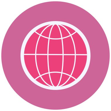 Dünya. Web simgesi basit illüstrasyon