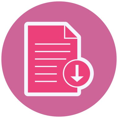 İndirme simgesinin vektör illüstrasyonu