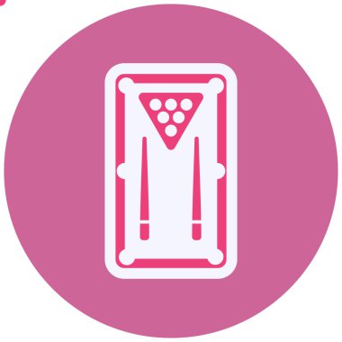 bilardo simgesinin vektör illüstrasyonu