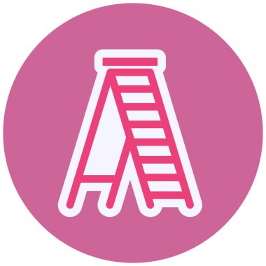 Merdiven. Web simgesi basit illüstrasyon