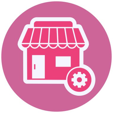 Dükkan. Web simgesi basit illüstrasyon
