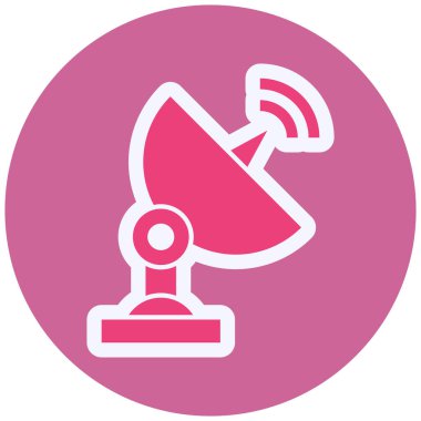 uydu anten simgesi, vektör illüstrasyonu 