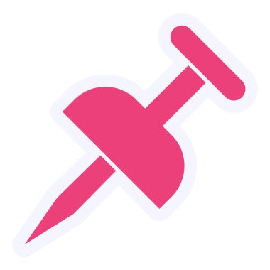 İğne. Web simgesi basit illüstrasyon