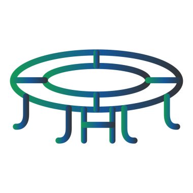 Trambolin simgesi, vektör illüstrasyonu