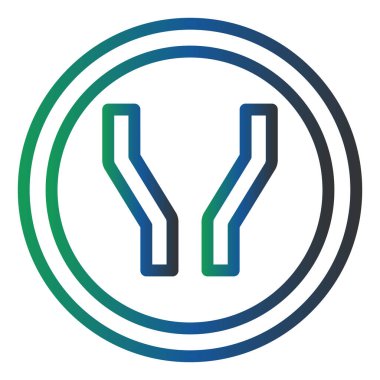 road sign. trendy flat color design icon template for web mobile apps 