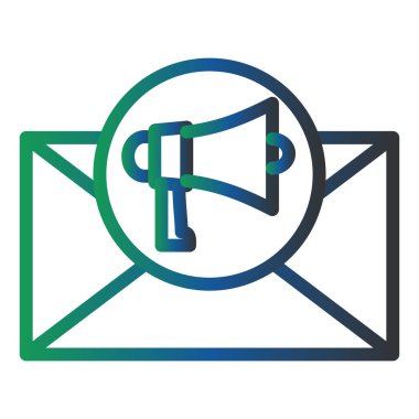 Mesaj var. Web simgesi basit illüstrasyon