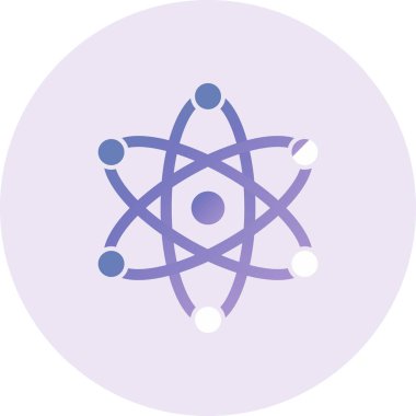 atom. Web simgesi basit illüstrasyon 