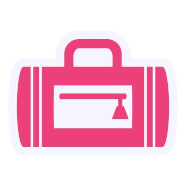 Spor Torbası Vektör Kabartma Simgesi Tasarımı