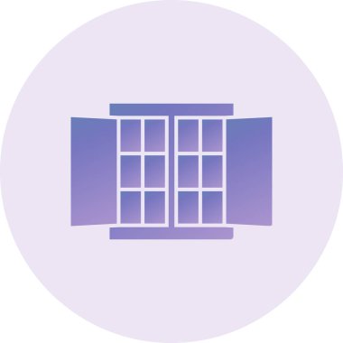 Pencere Vektörü Şekil Simgesi Tasarımı 