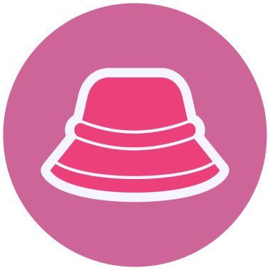 woman hat, web icon simple illustration