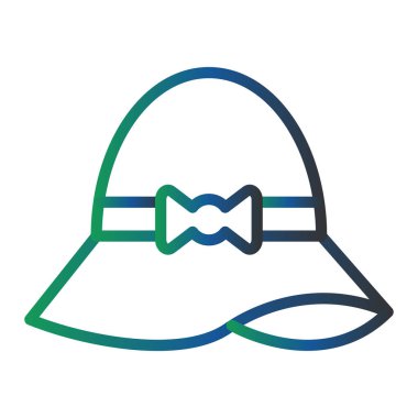 woman hat, web icon simple illustration