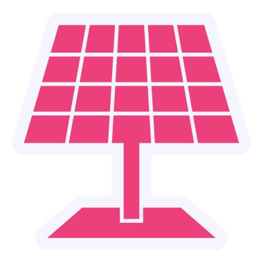 Güneş paneli simgesinin vektör illüstrasyonu 