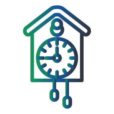 Color clock icon vector illustration