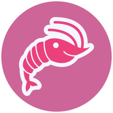 Karides simgesi, vektör çizimi