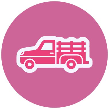 simple web illustration icon of Farmer Truck