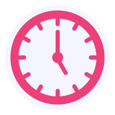 Color clock icon vector illustration