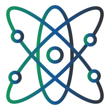 atom. Web simgesi basit illüstrasyon 