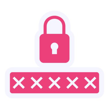 Kilit. Web simgesi basit illüstrasyon