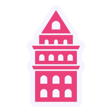 Galata Tower web icon simple illustration
