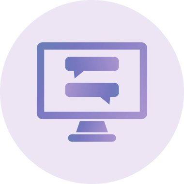 chat web icon simple illustration 