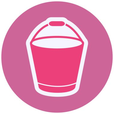 web icon, simple illustration of Bucket