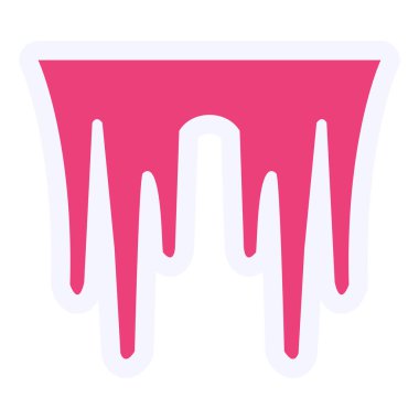 Buz saçakları. Web simgesi basit illüstrasyon